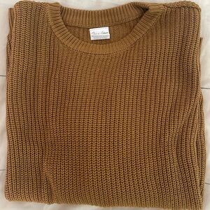 Jax and Lennon mustard fisherman sweater